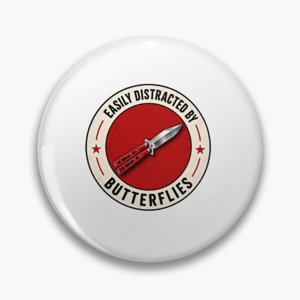 Item preview, Easily Distracted By Butterflies Balisong Flipper Knife Enthusiast designed and sold by SkeletonsDanger.