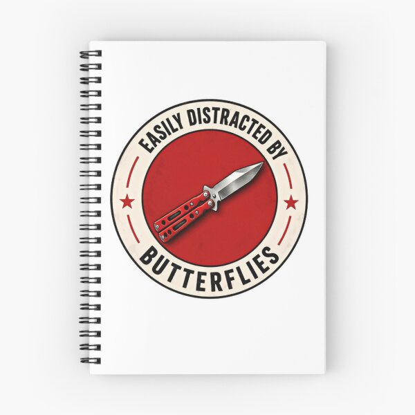 Item preview, Easily Distracted By Butterflies Balisong Flipper Knife Enthusiast designed and sold by SkeletonsDanger.