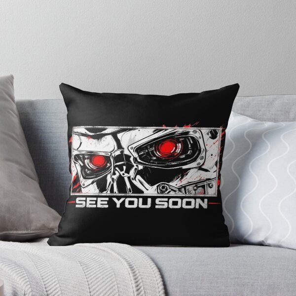 Item preview, See You Soon Cyborg Skull Sci Fi Graphic designed and sold by ElizBurkes.