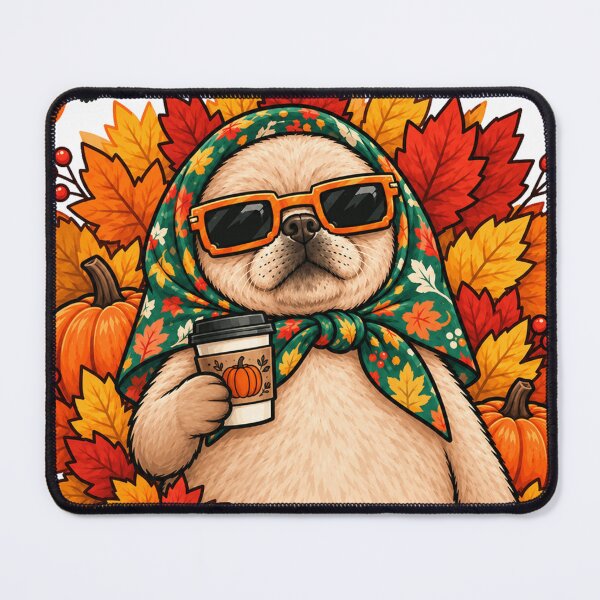 Item preview, Autumn Pumpkin Coffee Dog designed and sold by maximinano100k.