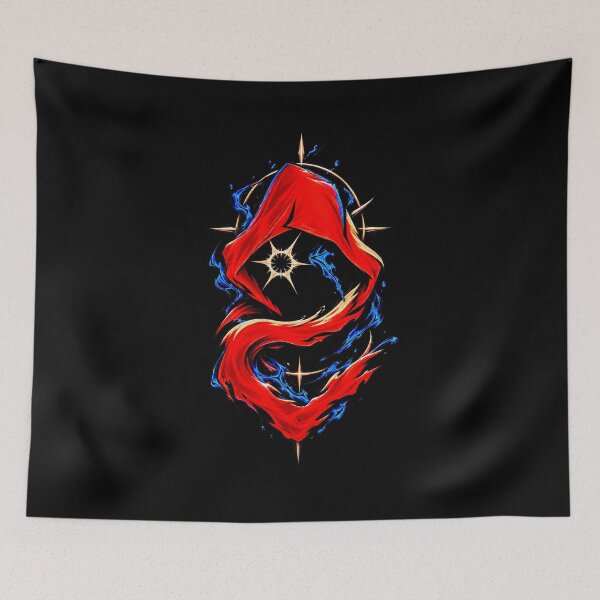 Item preview, Mystic Crimson Hood With Magical Blue Flames designed and sold by Munib302.