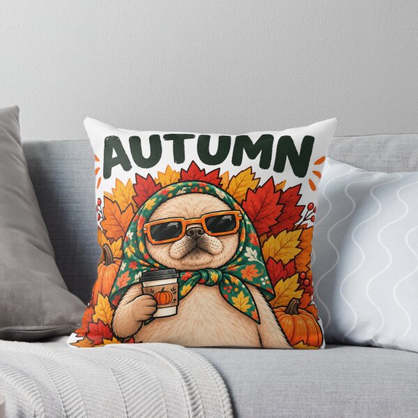 Item preview, Autumn Pumpkin Coffee Dog designed and sold by maximinano100k.