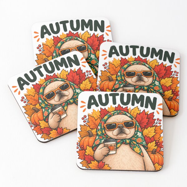 Item preview, Autumn Pumpkin Coffee Dog designed and sold by maximinano100k.