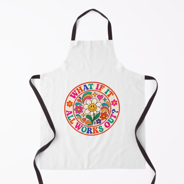 Item preview, What If It All Works Out? Positive Affirmation Motivational Quote Groovy Retro Optimism designed and sold by HumansStuck12.