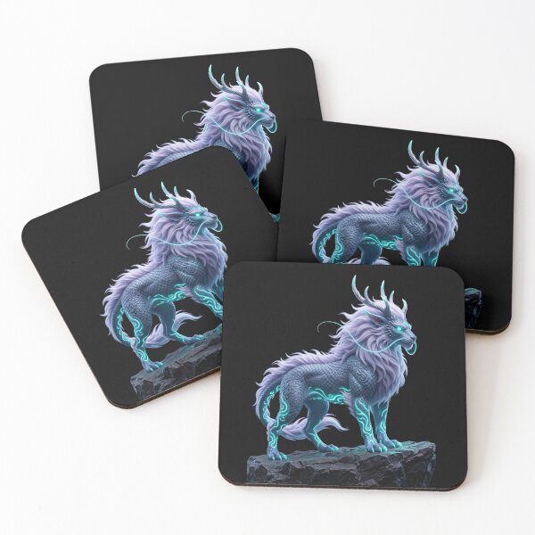 Item preview, Neon Mythical Dragon Lion Spirit designed and sold by unboxedbyJuls.