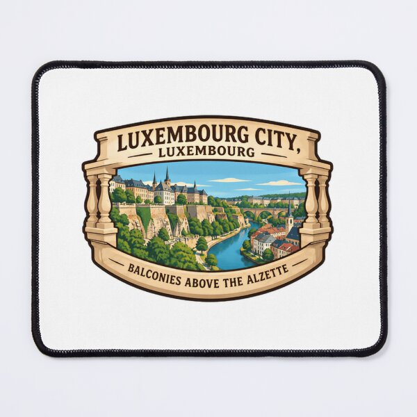Item preview, Luxembourg City, Luxembourg Balconies Above The Alzette European Travel Souvenir designed and sold by Star3NowForMe.