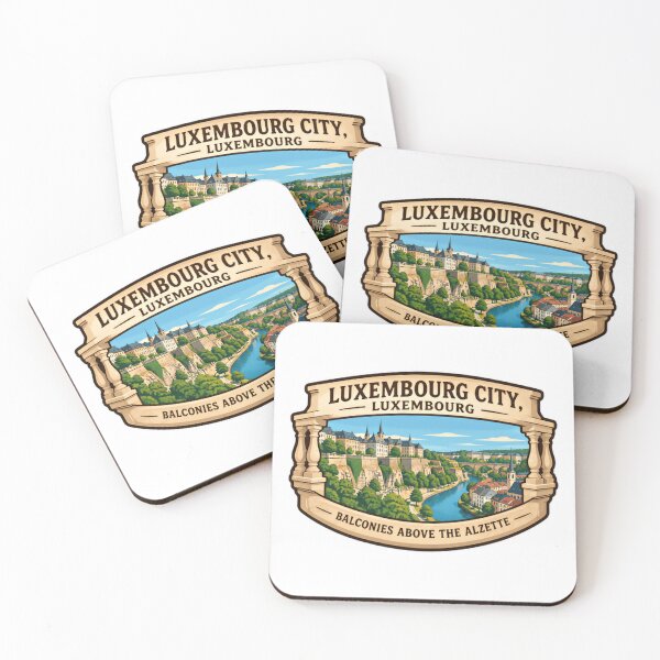 Item preview, Luxembourg City, Luxembourg Balconies Above The Alzette European Travel Souvenir designed and sold by Star3NowForMe.