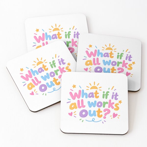 Item preview, What If It All Works Out Positive Motivational Hopeful Quote Optimism designed and sold by HumansStuck12.