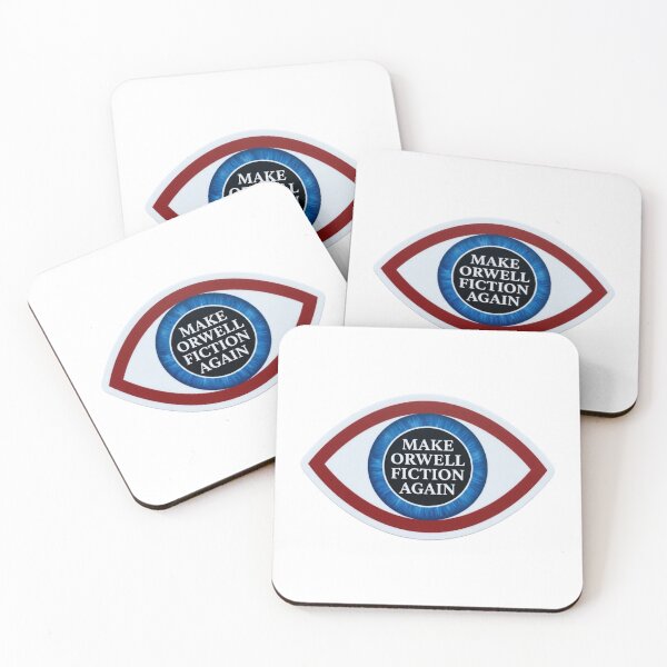 Item preview, Make Orwell Fiction Again Big Brother Eye 1984 Dystopian Book Lover Political Satire designed and sold by raedattia.