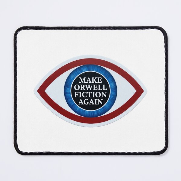 Item preview, Make Orwell Fiction Again Big Brother Eye 1984 Dystopian Book Lover Political Satire designed and sold by raedattia.