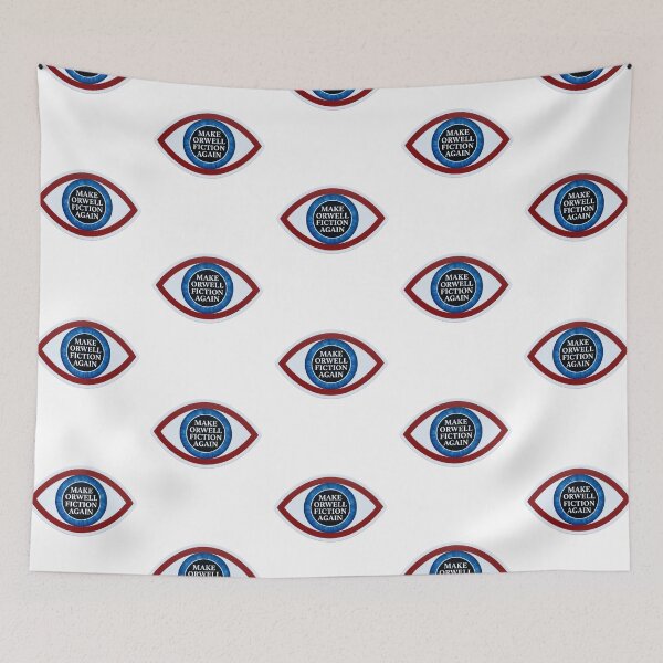 Item preview, Make Orwell Fiction Again Big Brother Eye 1984 Dystopian Book Lover Political Satire designed and sold by raedattia.