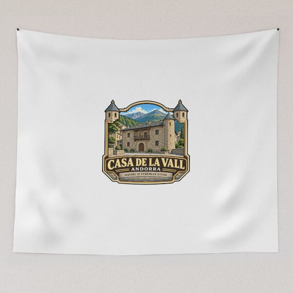Item preview, Casa De La Vall Andorra History In Pyrenean Stone European Travel Landmark designed and sold by Star3NowForMe.