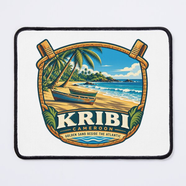Item preview, Kribi Cameroon Golden Sand Beside The Atlantic Travel Destination Vacation Tourist designed and sold by Star3NowForMe.