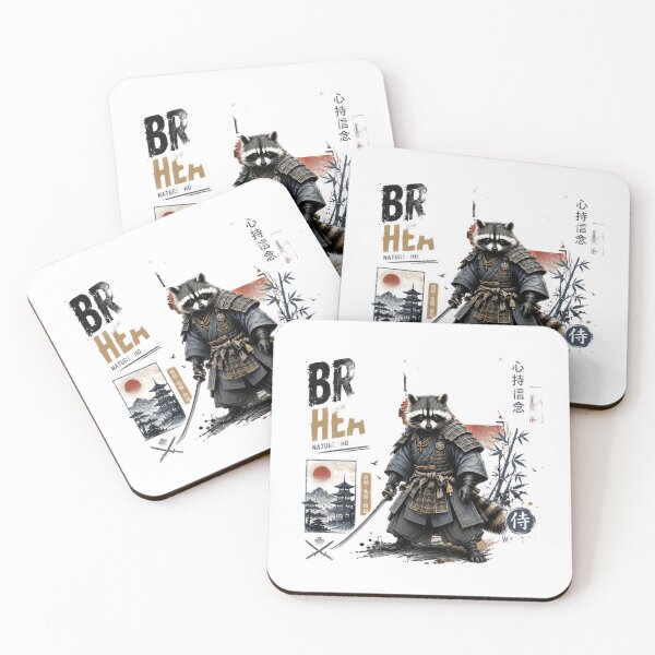 Item preview, Raccoon Samurai Warrior Mindset Belief Nature Honor Freedom designed and sold by SkeletonsDanger.