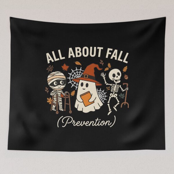 Item preview, All About Fall Prevention Cute Halloween Characters Art designed and sold by OlyvieArt.