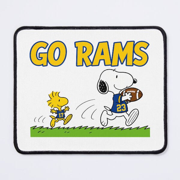Item preview, Snoopy & Woodstock Los Angeles Rams Football Retro F441 designed and sold by GLUVY-THEME.
