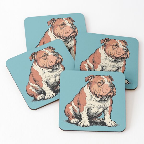 Item preview, The Iron Jowl: Vintage American Staffordshire Terrier Art Print designed and sold by FreiherrPK.
