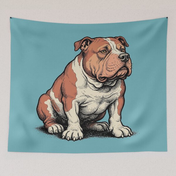 Item preview, The Iron Jowl: Vintage American Staffordshire Terrier Art Print designed and sold by FreiherrPK.