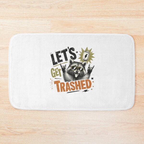 Item preview, Let's Get Trashed Raccoon Party Animal Funny Humor designed and sold by SkeletonsDanger.