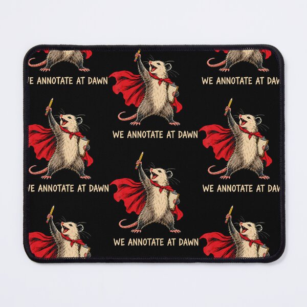 Item preview, We Annotate At Dawn English Teacher Funny Opossum Reader designed and sold by serialcarachts.