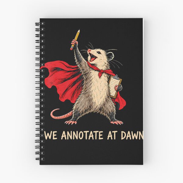 Item preview, We Annotate At Dawn English Teacher Funny Opossum Reader designed and sold by serialcarachts.