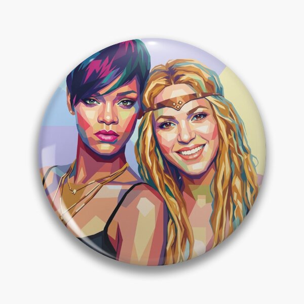 Item preview, Rihanna and Shakira Wpap Pop Art designed and sold by SiksisArt.