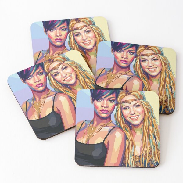 Item preview, Rihanna and Shakira Wpap Pop Art designed and sold by SiksisArt.