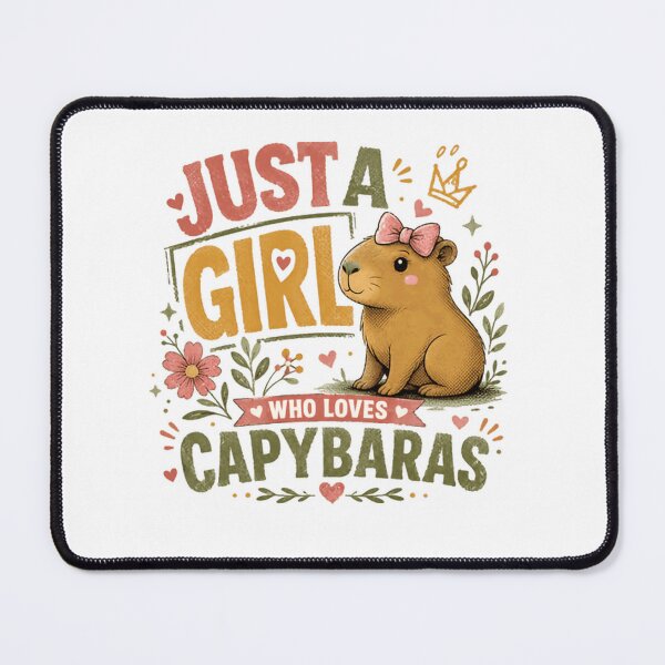 Item preview, Just A Girl Who Loves Capybaras Animal Lover Fan designed and sold by SkeletonsDanger.
