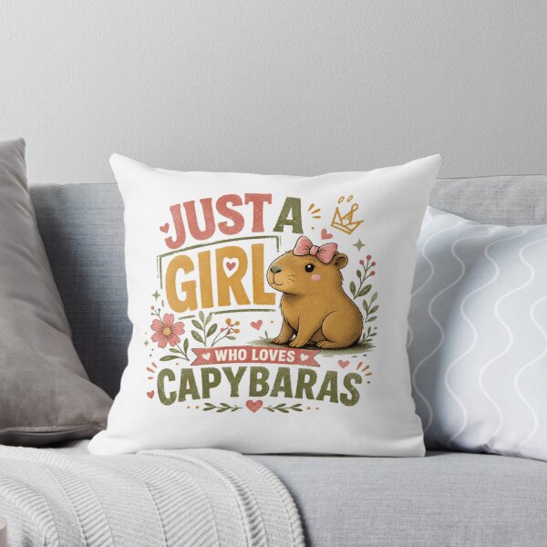 Item preview, Just A Girl Who Loves Capybaras Animal Lover Fan designed and sold by SkeletonsDanger.
