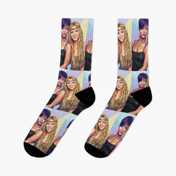 Item preview, Rihanna and Shakira Wpap Pop Art designed and sold by SiksisArt.