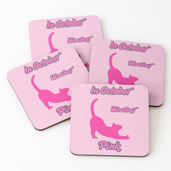 Item preview, In October We Wear Pink Cute Cat Breast Cancer Awareness Design designed and sold by Evelashop.