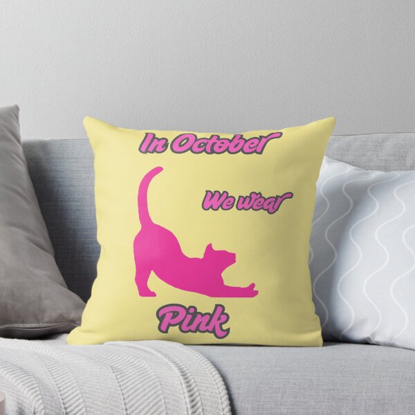 Item preview, In October We Wear Pink Cute Cat Breast Cancer Awareness Design designed and sold by Evelashop.