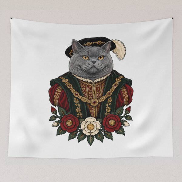 Item preview, Tudor King Royal Cat Art designed and sold by Old's Cool Cat Studio.