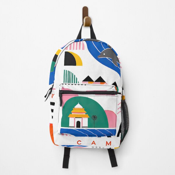 Item preview, Colorful Kratie Cambodia travel poster featuring a dolphin designed and sold by ckybe.