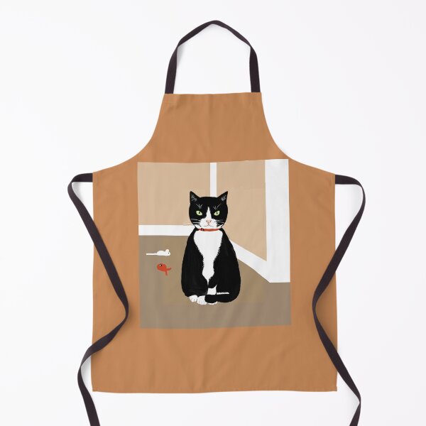 Item preview, Curious Black and White Cat designed and sold by Elaine M Hayward .