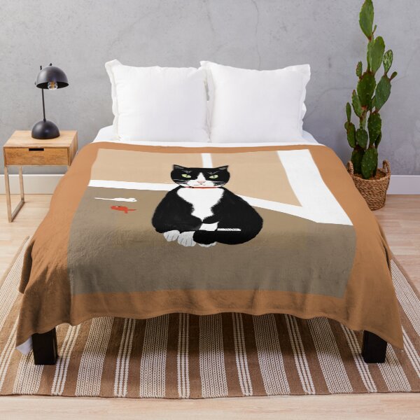 Item preview, Curious Black and White Cat designed and sold by Elaine M Hayward .