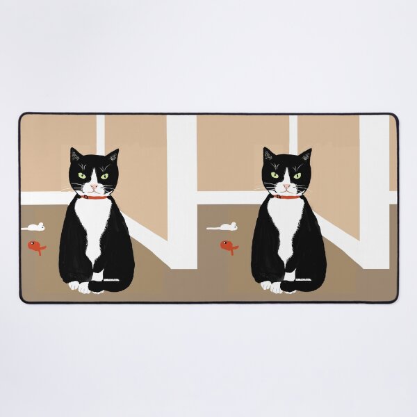 Item preview, Curious Black and White Cat designed and sold by Elaine M Hayward .
