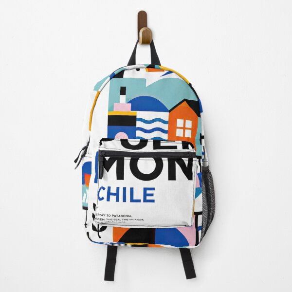 Item preview, Colorful geometric travel poster illustrating Puerto Montt, Chil designed and sold by ckybe.