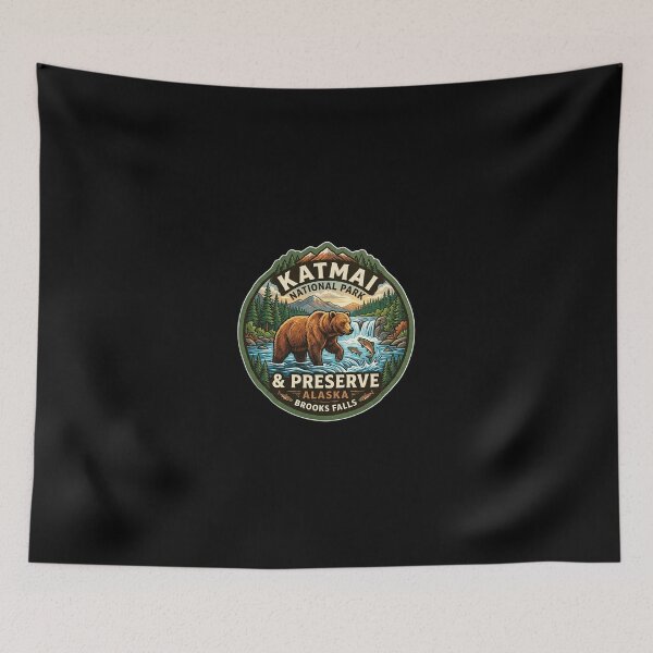 Item preview, Katmai National Park  Alaska Brooks Falls designed and sold by TulipaGraphics.