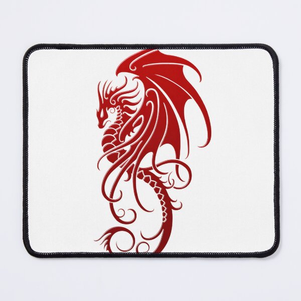 Item preview, Flying Red Tribal Dragon Art with Dynamic Tribal Patterns and Bold Design designed and sold by laxxers.