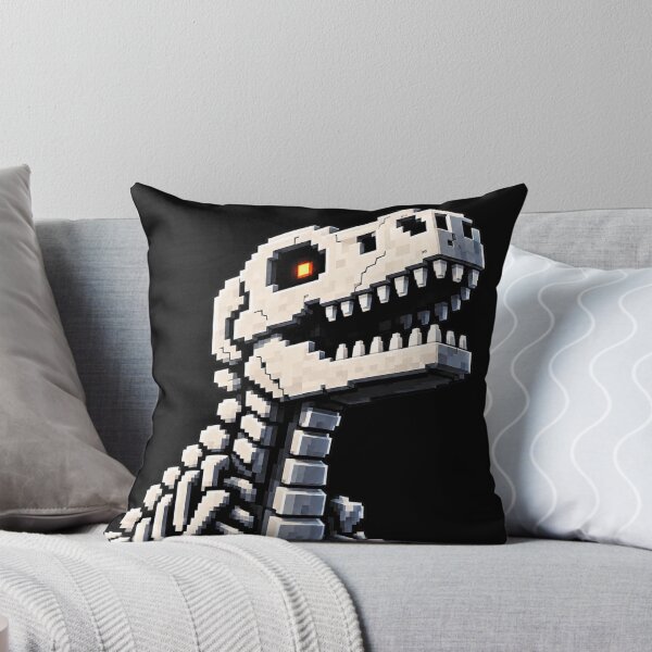 Item preview, 8-Bit Pixel T-Rex Skeleton With Glowing Eye designed and sold by Munib302.