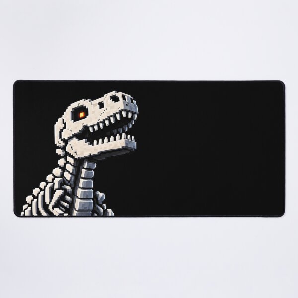 Item preview, 8-Bit Pixel T-Rex Skeleton With Glowing Eye designed and sold by Munib302.