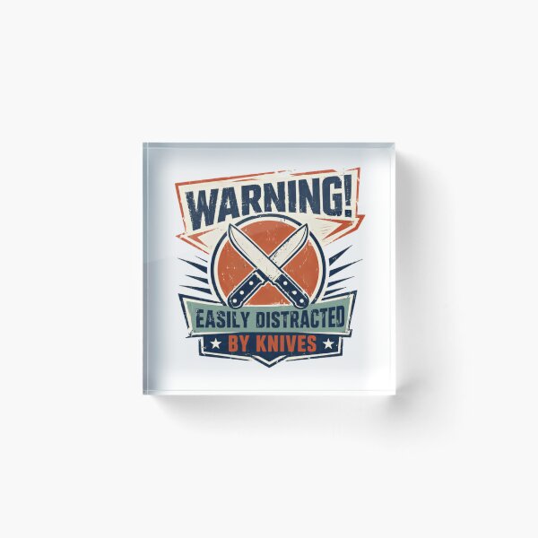 Item preview, Warning! Easily Distracted By Knives Blade Collector Chef Hunter Gift designed and sold by JonesFlora2025.