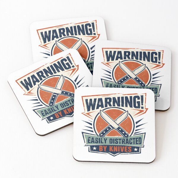 Item preview, Warning! Easily Distracted By Knives Blade Collector Chef Hunter Gift designed and sold by JonesFlora2025.