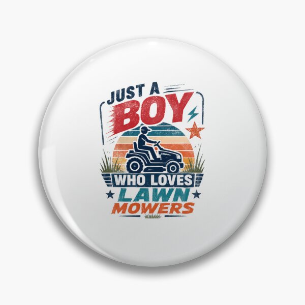 Item preview, Just A Boy Who Loves Lawn Mowers Mowing Yard Work Kids designed and sold by RetroMini2026.
