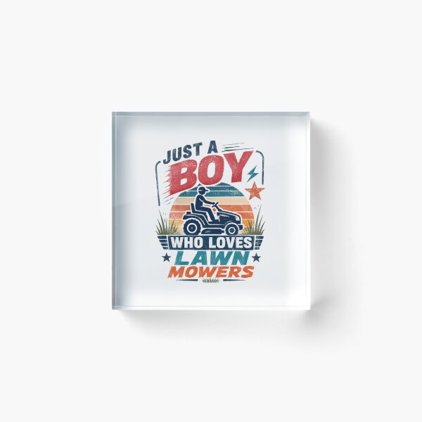 Item preview, Just A Boy Who Loves Lawn Mowers Mowing Yard Work Kids designed and sold by RetroMini2026.