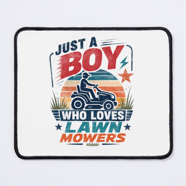 Item preview, Just A Boy Who Loves Lawn Mowers Mowing Yard Work Kids designed and sold by RetroMini2026.