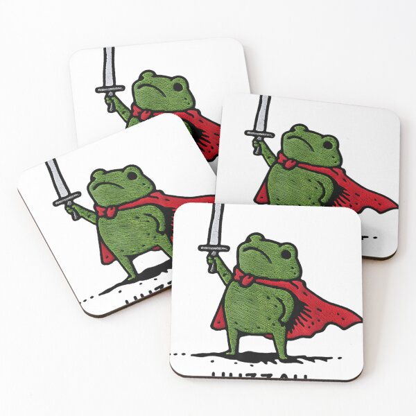 Item preview, Huzzah Frog With Sword designed and sold by vybrnthouse.