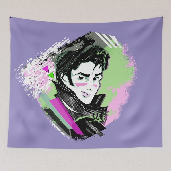 Item preview, retro 80s boy - (purple background) designed and sold by eeveemac.