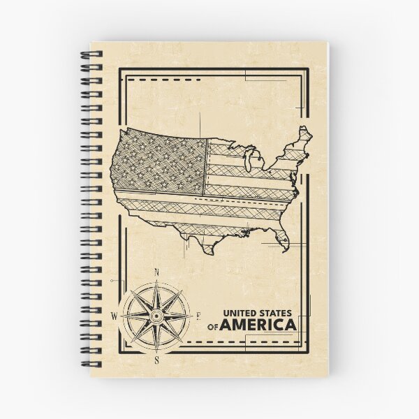 Item preview, Vintage USA Map Flag Geometric Line Art designed and sold by chaaval.